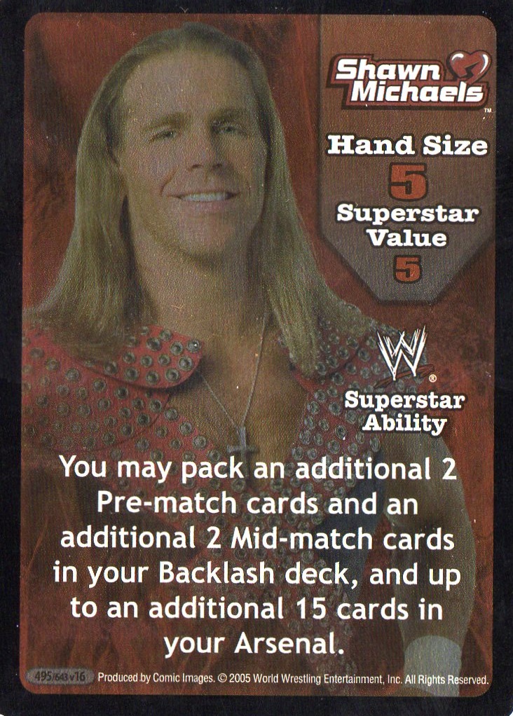 Shawn Michaels face card